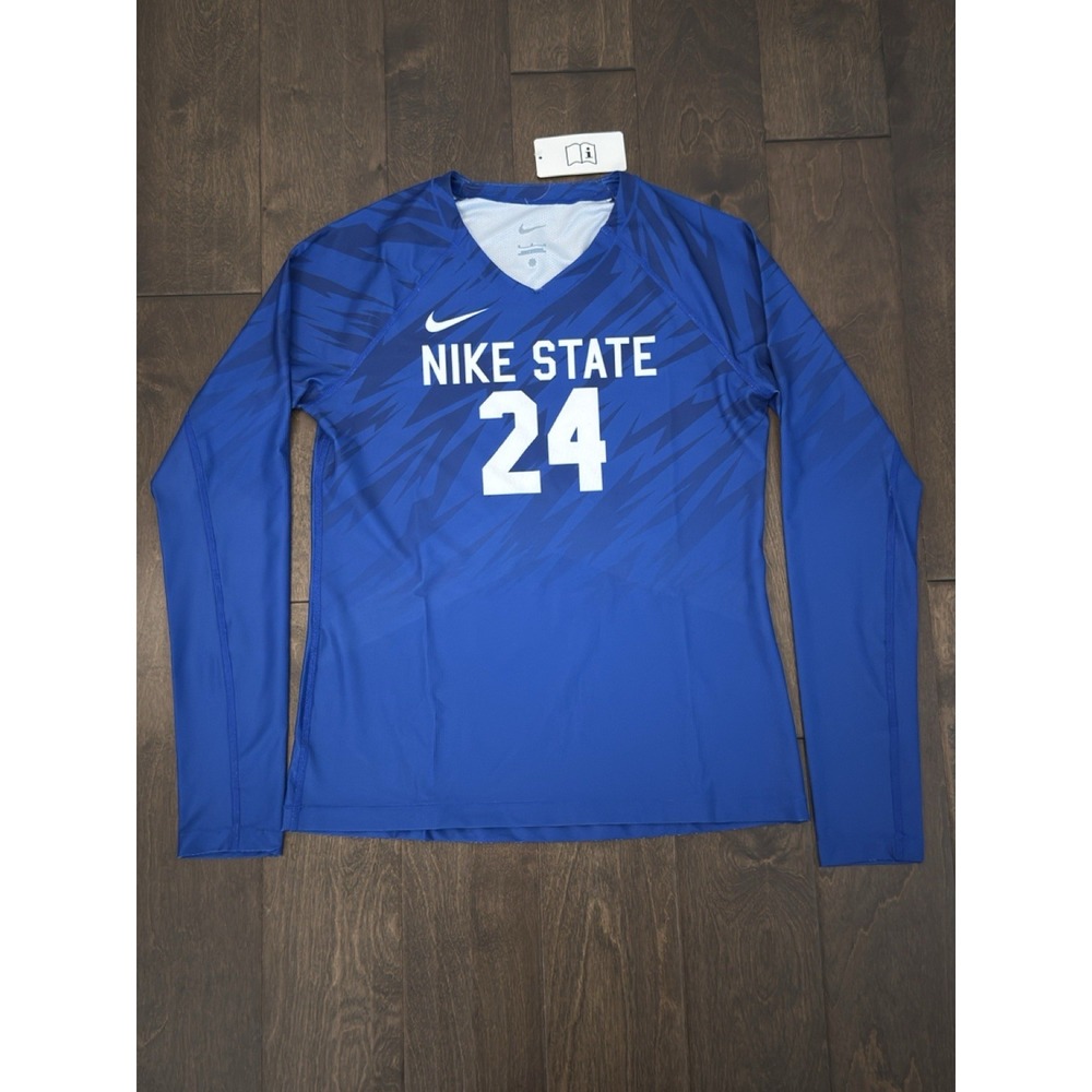 Nike Sample State Women Long Sleeve Volleyball Jersey Shirt Tigers 24 BV1012-493
